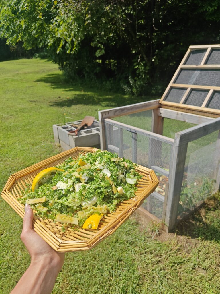 composting left-over pulp from green juice 